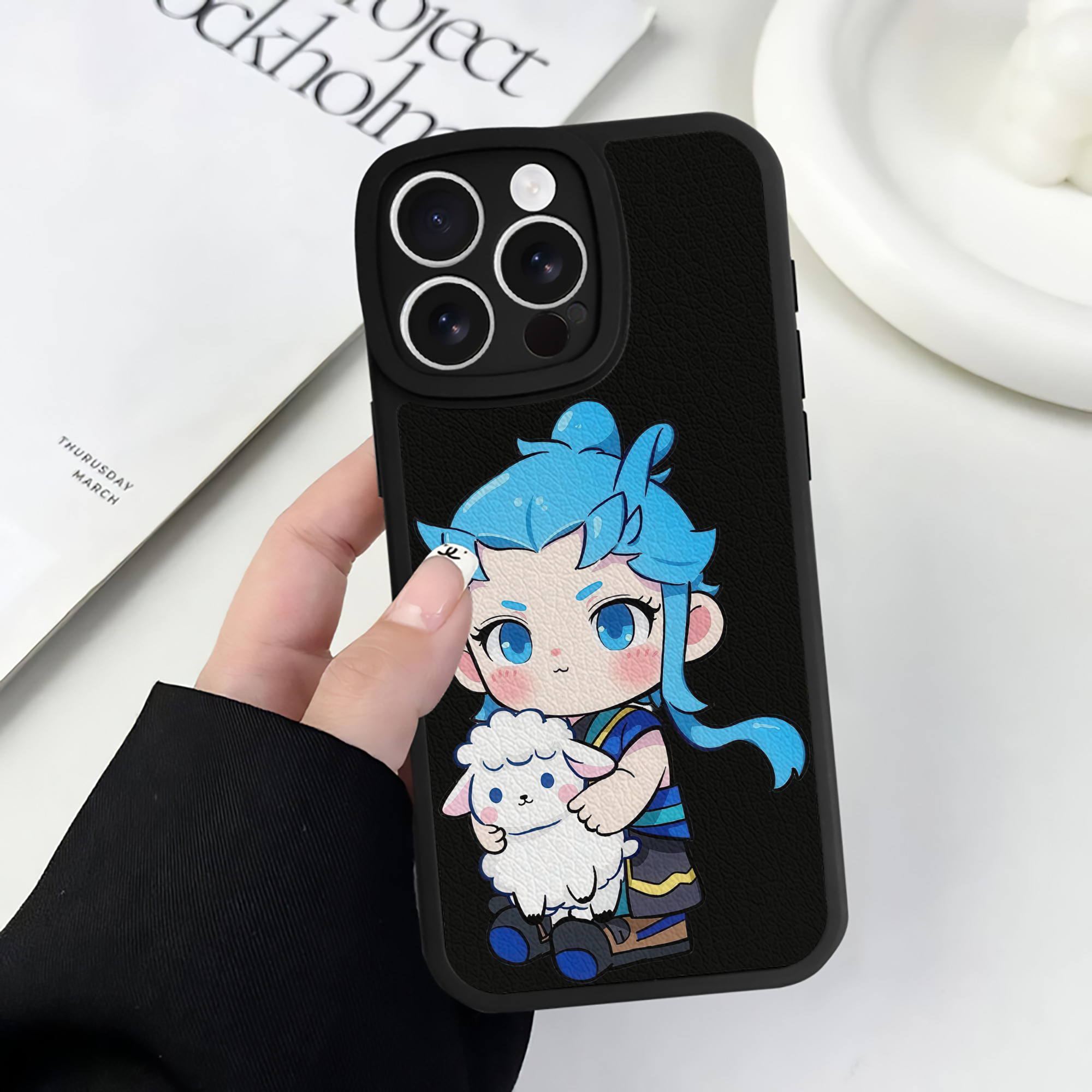 （画像用） Ne Zha 2 ナタ 魔童の大暴れ 【iPhone 16シリーズ対応】シリコンスマホケース（レザー調） 材質：シリコン